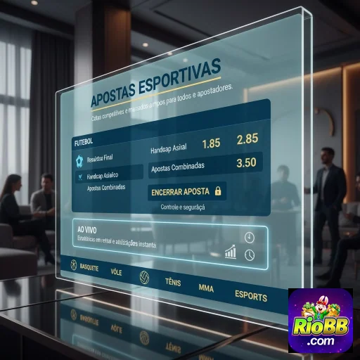 Jogador apostando em futebol com opções de odds altas