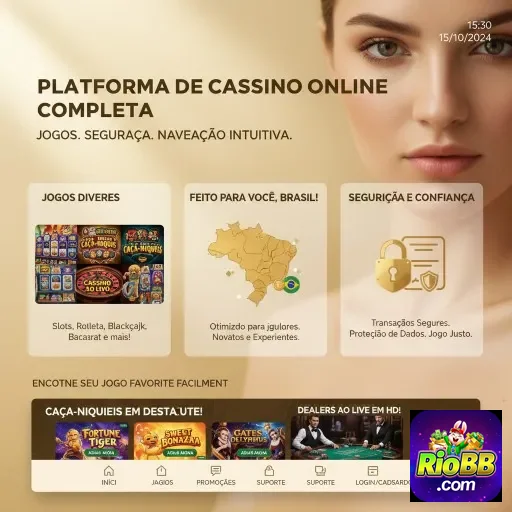 Jogador em cassino online com slots vibrantes